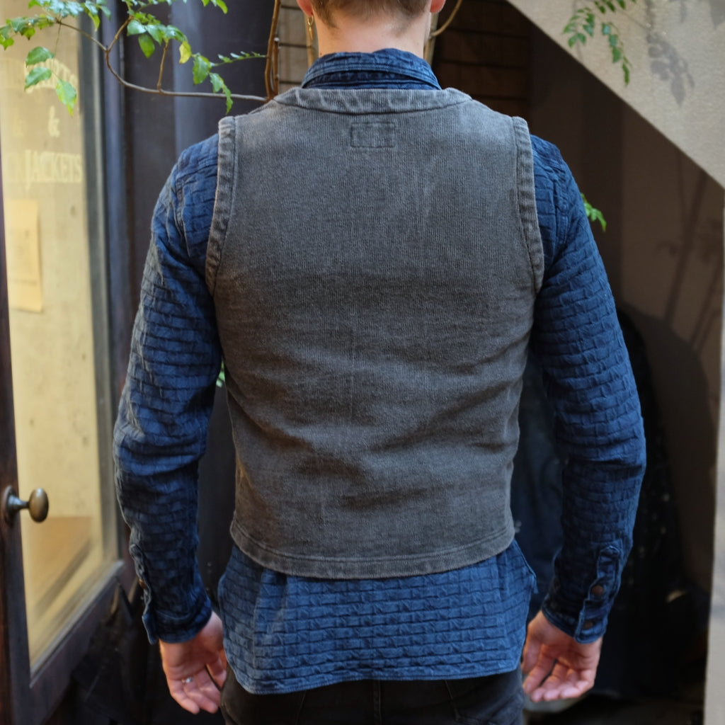 [Pre-Order] Studio D'Artisan Sumi Dyed Heavyweight Jersey Vest