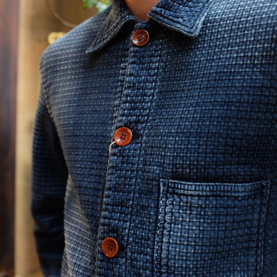Studio D'Artisan Distressed Indigo Sashiko Coverall