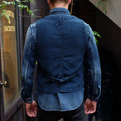 Studio D'Artisan Indigo Sashiko Vest