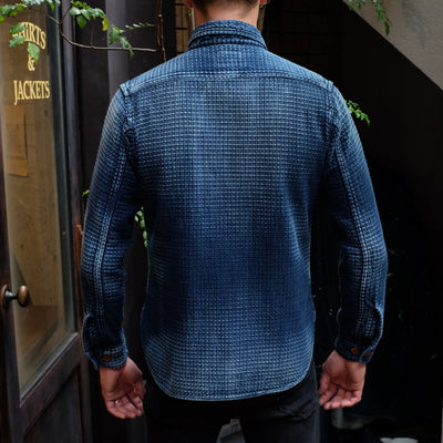 Studio D'Artisan Distressed Indigo Sashiko Shirt