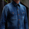 Studio D'Artisan Distressed Indigo Sashiko Shirt