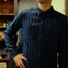 [Pre-Order] Studio D'Artisan Indigo Dobby Sashiko Shirt (Version A)