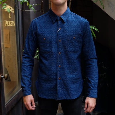 Studio D'Artisan Indigo Dobby Sashiko Shirt (Version B)