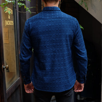 Studio D'Artisan Indigo Dobby Sashiko Shirt (Version B)