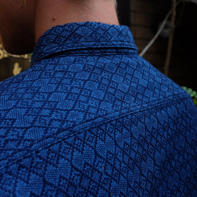 Studio D'Artisan Indigo Dobby Sashiko Shirt (Version B)