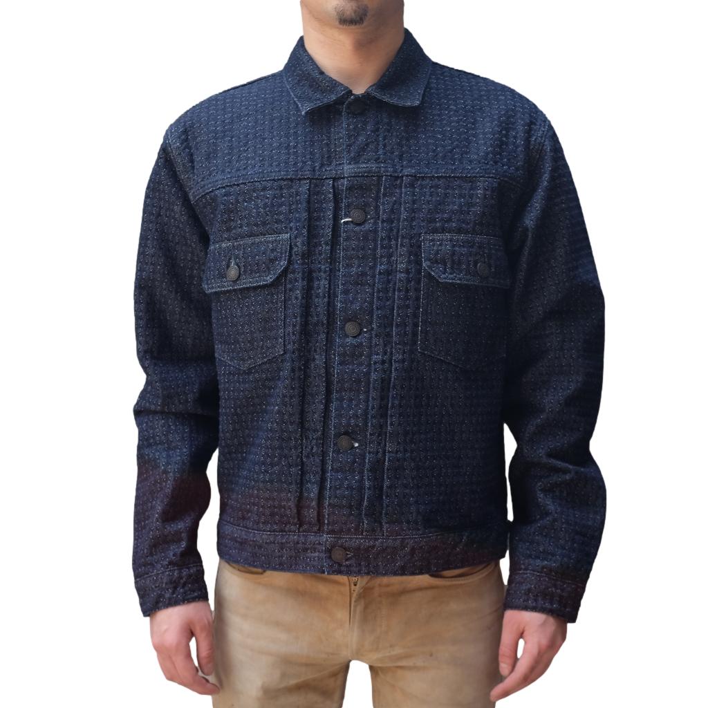 Jacquard Denim Trucker Jacket | Size 48