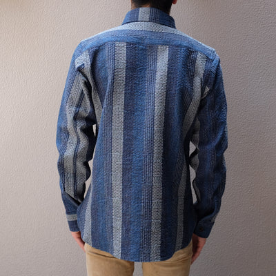 [Pre-Order] Studio D'Artisan "Noragi Kasuri Sashiko" Work Shirt