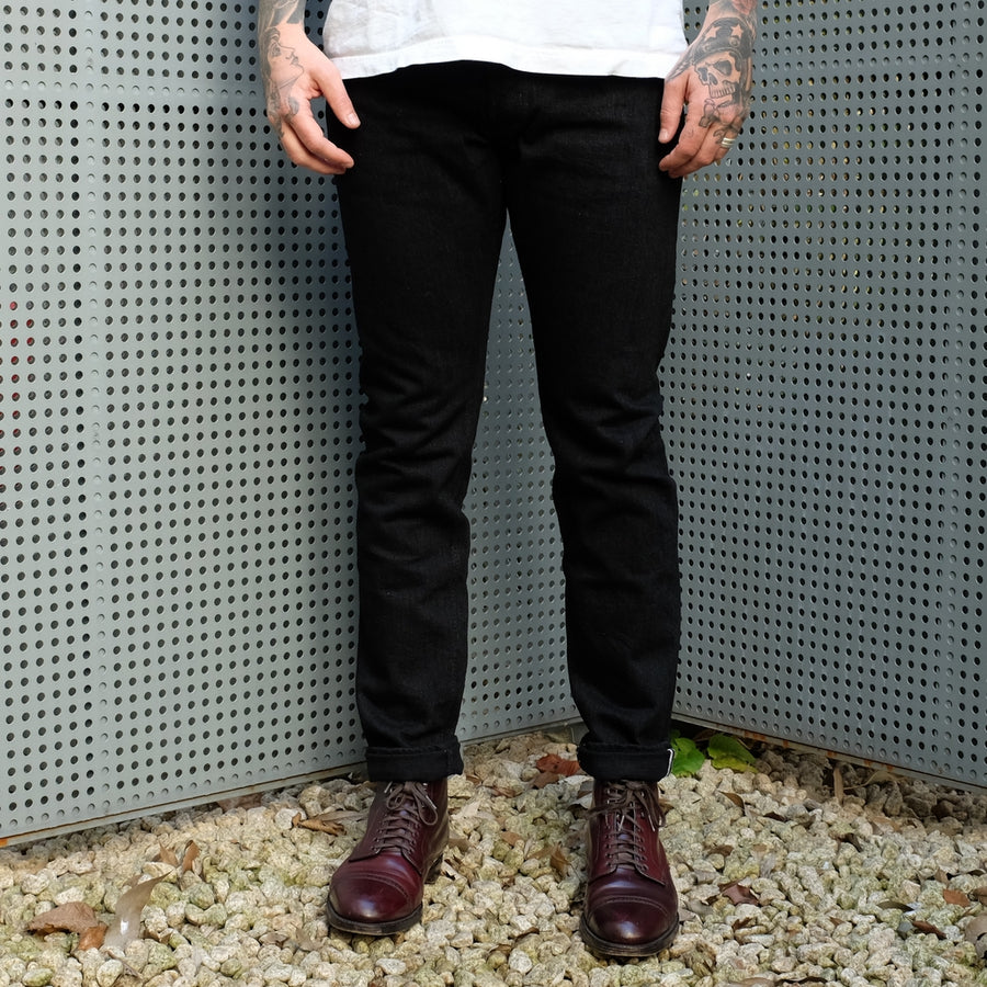 OD+PBJ 14oz. "Kurokin" Black Selvedge Jeans (Relaxed Tapered) - Okayama Denim