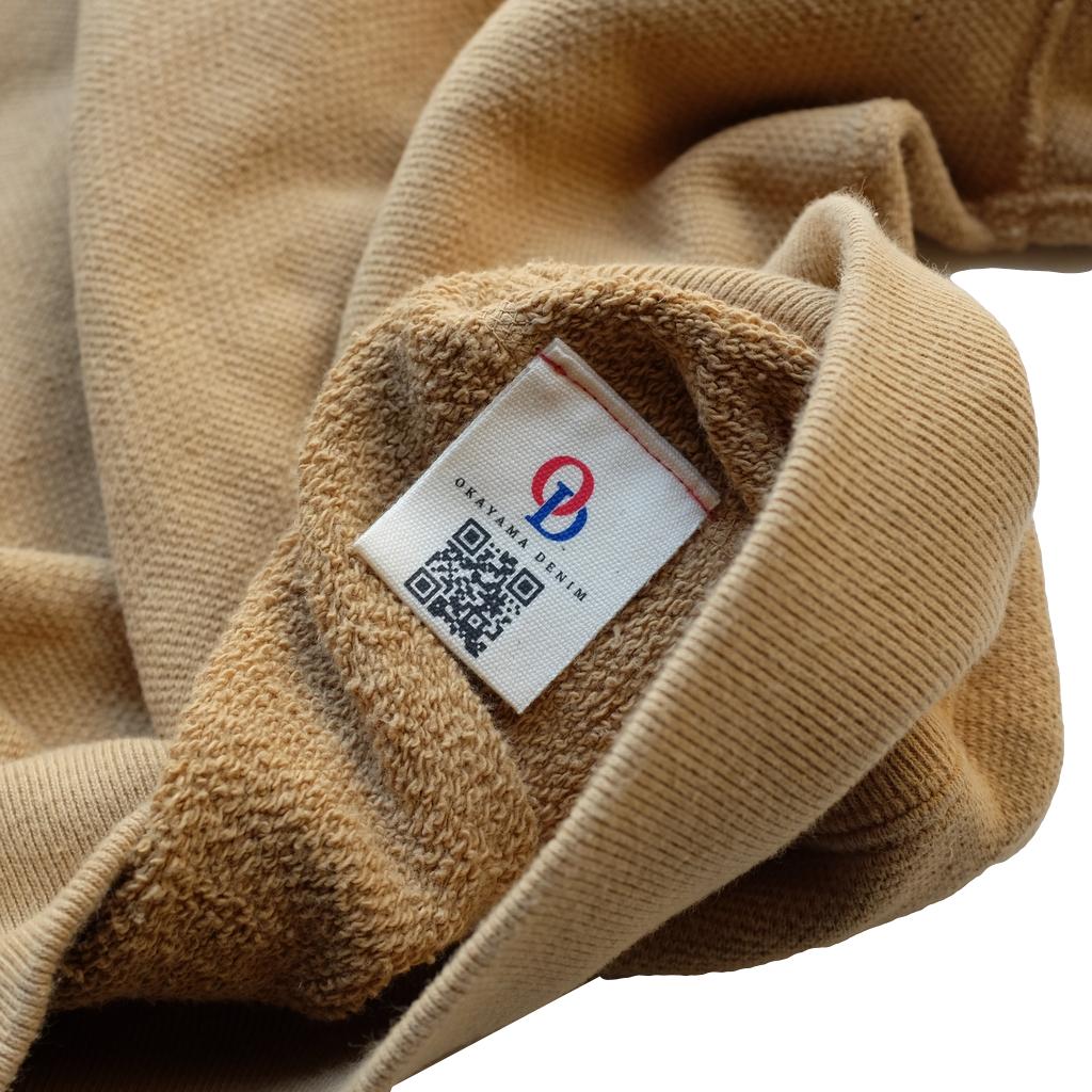 OD+LW Natural Kakishibu Dyed Vintage Jacquard Knit Crewneck Sweatshirt