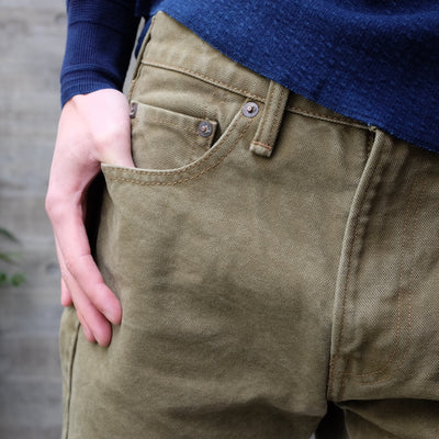 Fullcount Paraffin Canvas Pants (Olive)