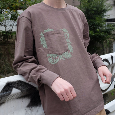 Master-piece x Rajabrooke L/S Pocket Tee (Brown)