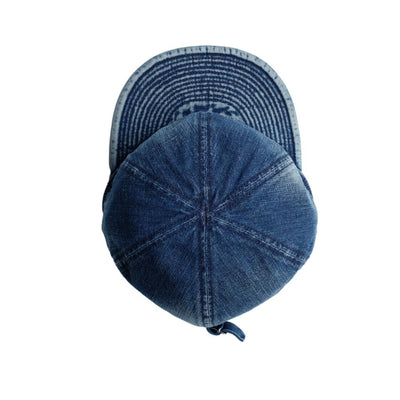 The Factory Made Distressed Denim Mechanic Cap