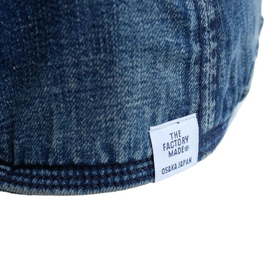 The Factory Made Distressed Denim Mechanic Cap