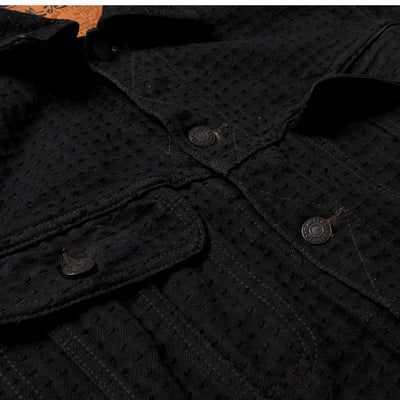 Studio D'Artisan "Amami Dorozome" Sashiko Denim Type 2 Jacket (Dark Brown)