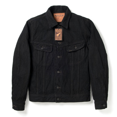 Studio D'Artisan "Amami Dorozome" Sashiko Denim Type 2 Jacket (Dark Brown)