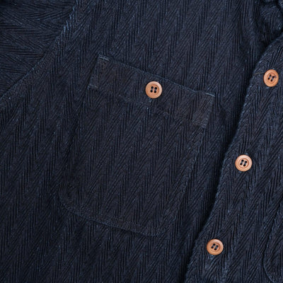 Momotaro Indigo Dobby Herringbone Shirt