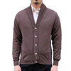 Loop & Weft Herringbone Pile Shawl Collar Cardigan (Black)