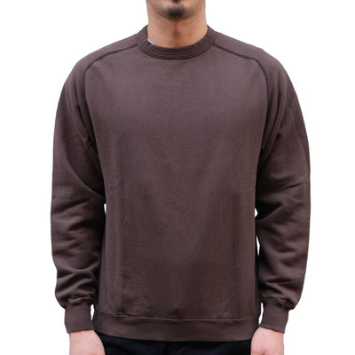 Loop & Weft Herringbone Pile Crewneck Sweatshirt (Black)