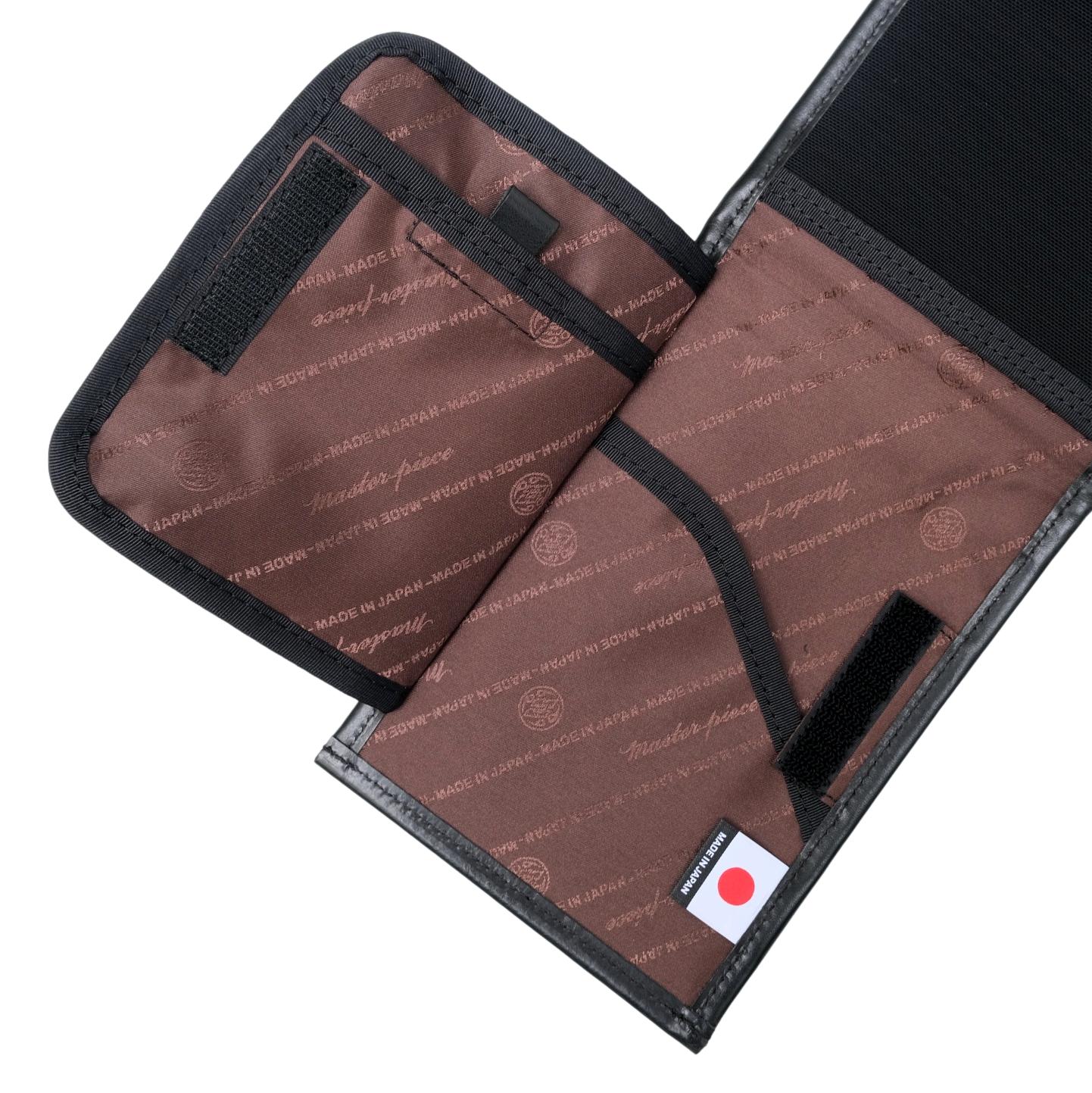 Master-Piece Aging Wallet Shoulder Bag (Black)