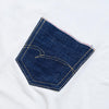 Studio D'Artisan Selvedge Denim Pocket Tee (White)