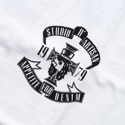 Studio D'Artisan "Appetite for Denim" Logo Print Tee
