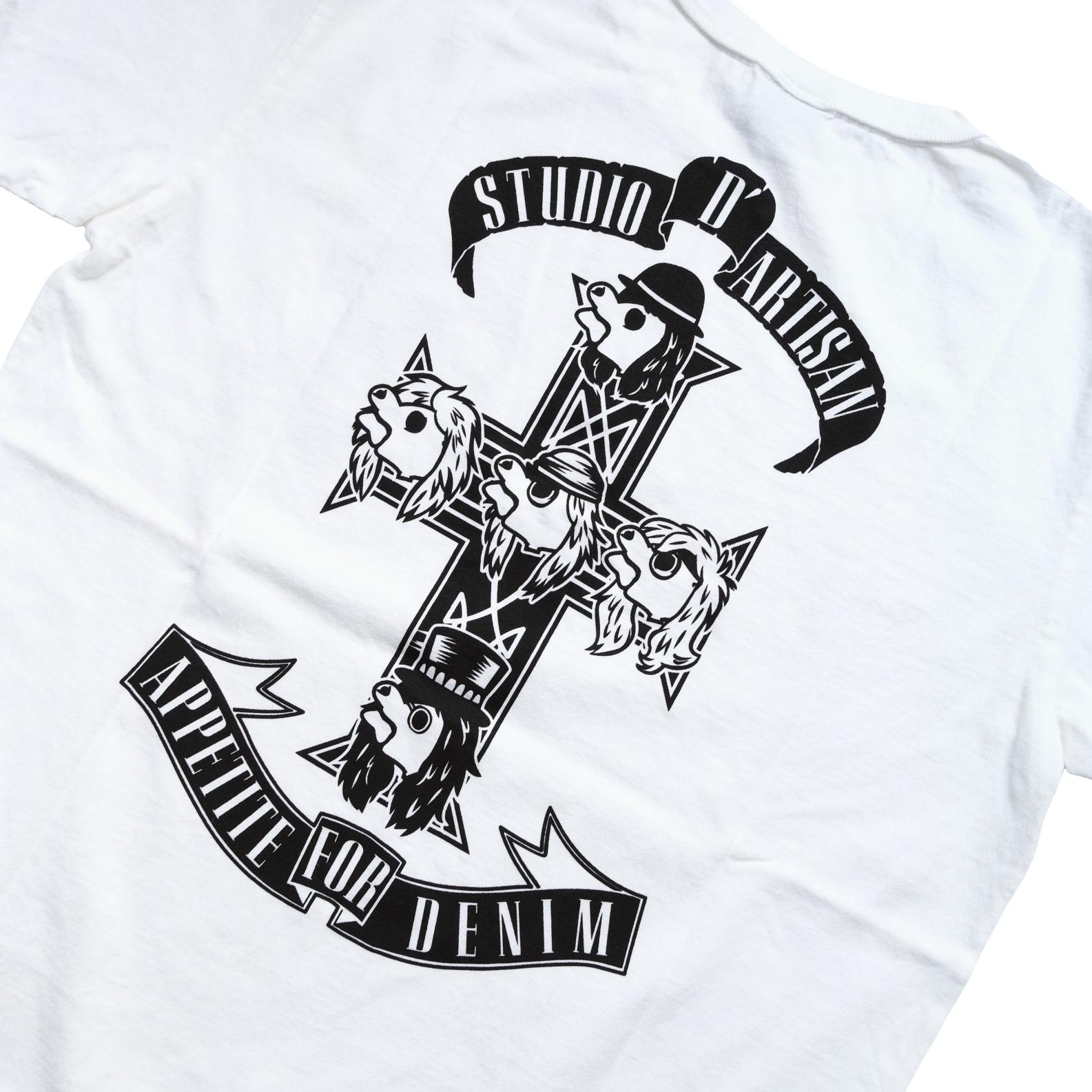 Studio D'Artisan "Appetite for Denim" Logo Print Tee