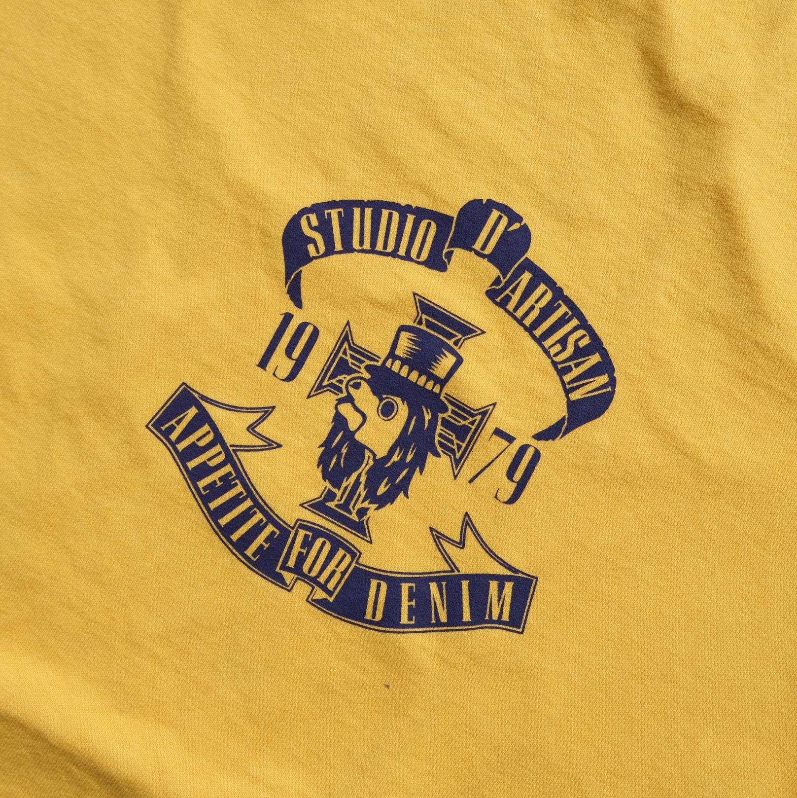 Studio D'Artisan "Appetite for Denim" Logo Print Tee