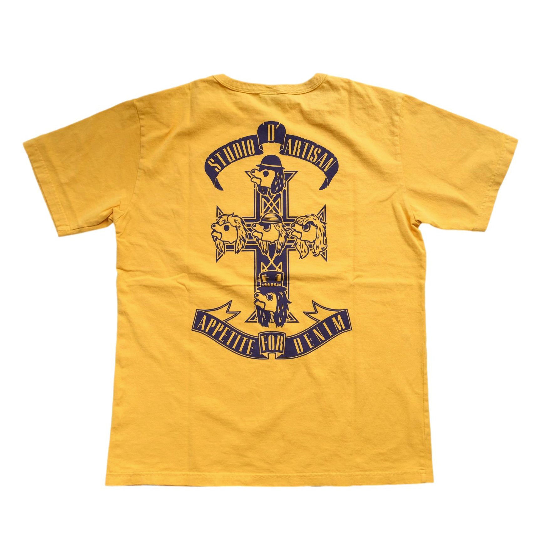 Studio D'Artisan "Appetite for Denim" Logo Print Tee