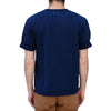 OD+LW Random Broad Stitch Indigo Dyed Classic Henley - Okayama Denim T-Shirts - Selvedge