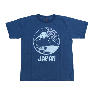 Studio D'Artisan "Japan" Light Indigo Logo Print Tee