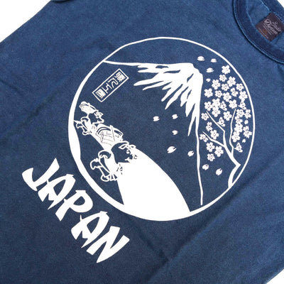 Studio D'Artisan "Japan" Light Indigo Logo Print Tee