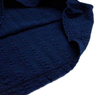 OD+LW Random Broad Stitch Indigo Dyed Classic Henley - Okayama Denim T-Shirts - Selvedge