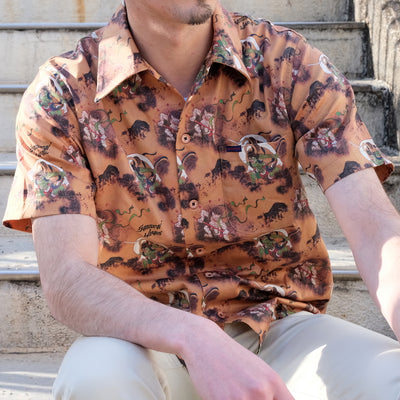 Samurai Jeans SSA23-FR "Saigoku Musou" Aloha Shirt