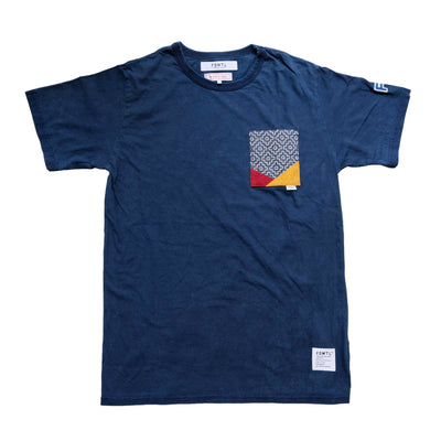 FDMTL Indigo Origami Pocket Tee