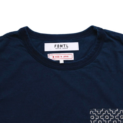 FDMTL Indigo Origami Pocket Tee