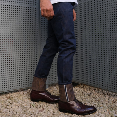 Pure Blue Japan KSAI-013 17.5oz. Natural Indigo x Kakishibu Selvedge Jeans (Slim Tapered)