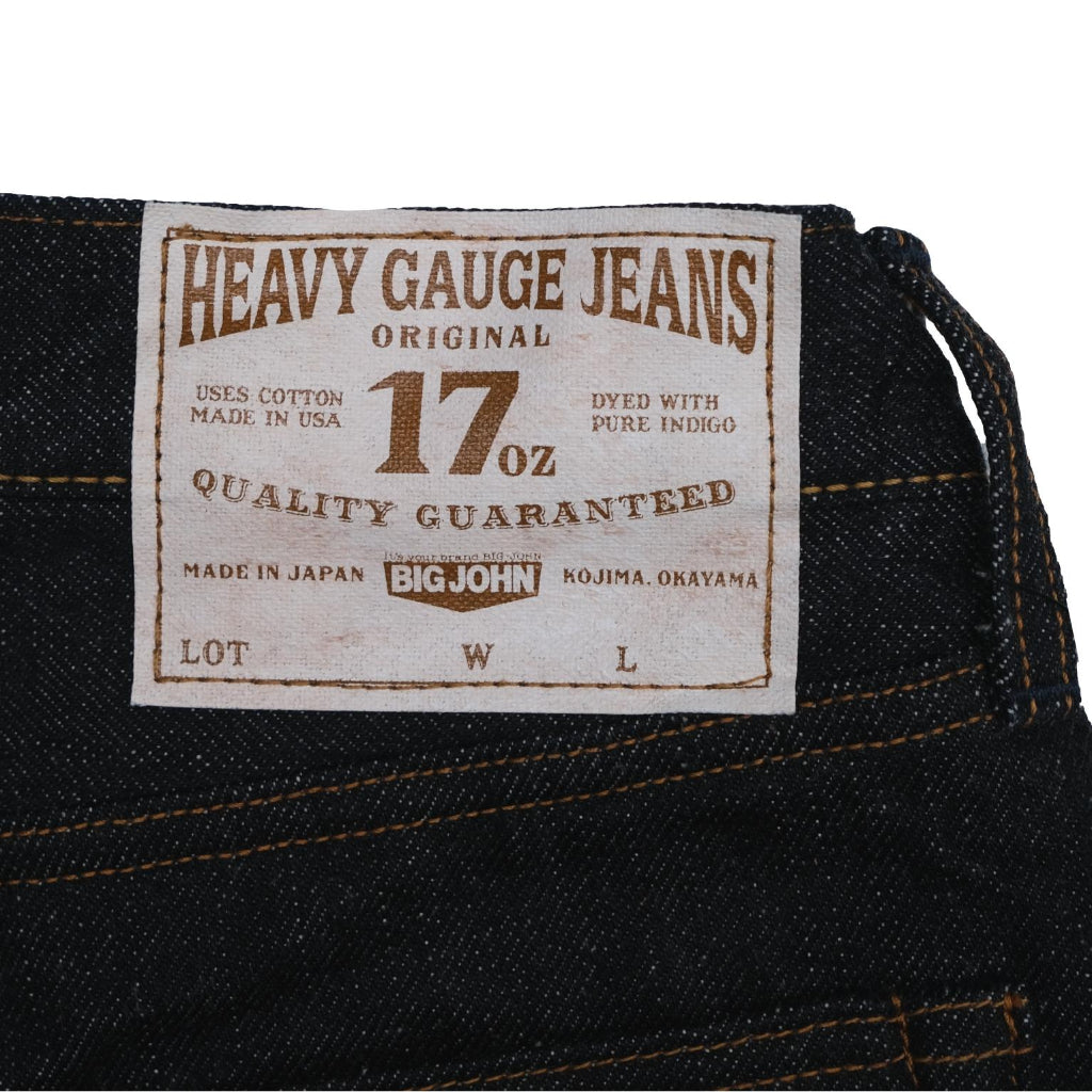 Big John 17oz. Heavy Gauge Selvedge Jeans (Regular Straight) - Okayama Denim