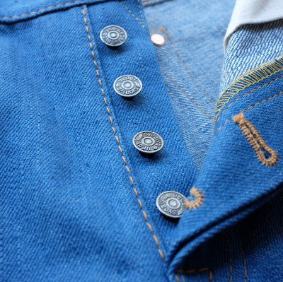 Pure Blue Japan BG-019 14.5oz. "Blue Gray" Selvedge Jeans (Relaxed Tapered)