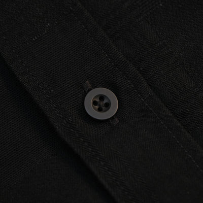 Pure Blue Japan Black Jacquard Patchwork Shirt