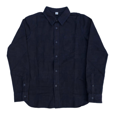 Pure Blue Japan Indigo Jacquard Patchwork Shirt