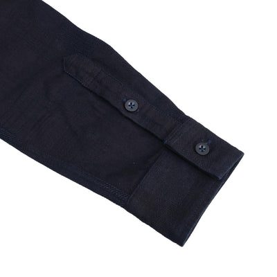 Pure Blue Japan Indigo Jacquard Patchwork Shirt