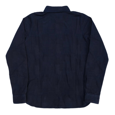 Pure Blue Japan Indigo Jacquard Patchwork Shirt