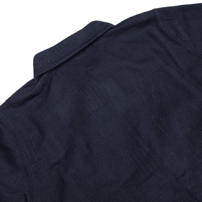 Pure Blue Japan Indigo Jacquard Patchwork Shirt