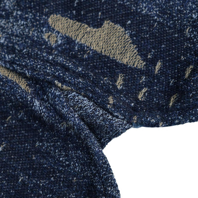 Pure Blue Japan Indigo Jacquard Boro Shirt