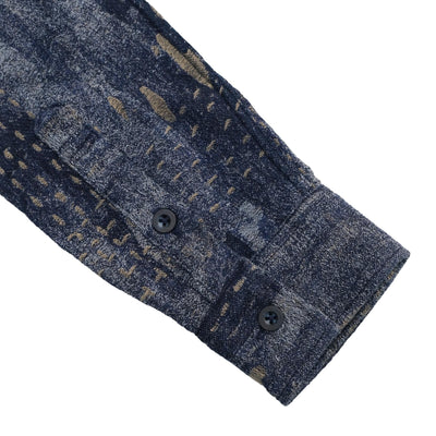 Pure Blue Japan Indigo Jacquard Boro Shirt