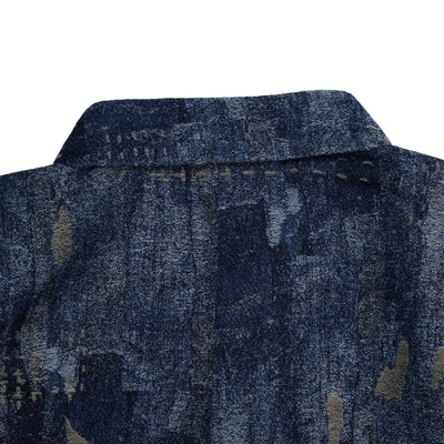 Pure Blue Japan Indigo Jacquard Boro Shirt