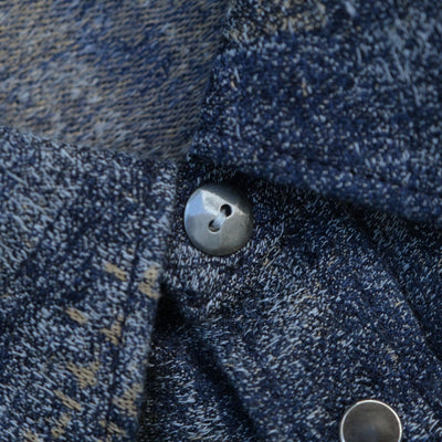 Pure Blue Japan Indigo Jacquard Boro Western Shirt