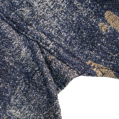 Pure Blue Japan Indigo Jacquard Boro Western Shirt