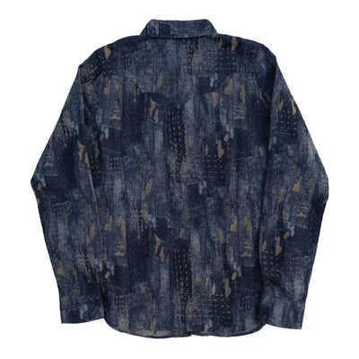 Pure Blue Japan Indigo Jacquard Boro Western Shirt