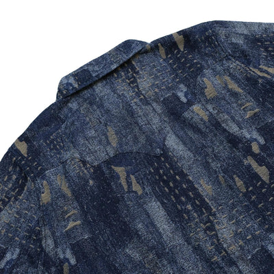 Pure Blue Japan Indigo Jacquard Boro Western Shirt